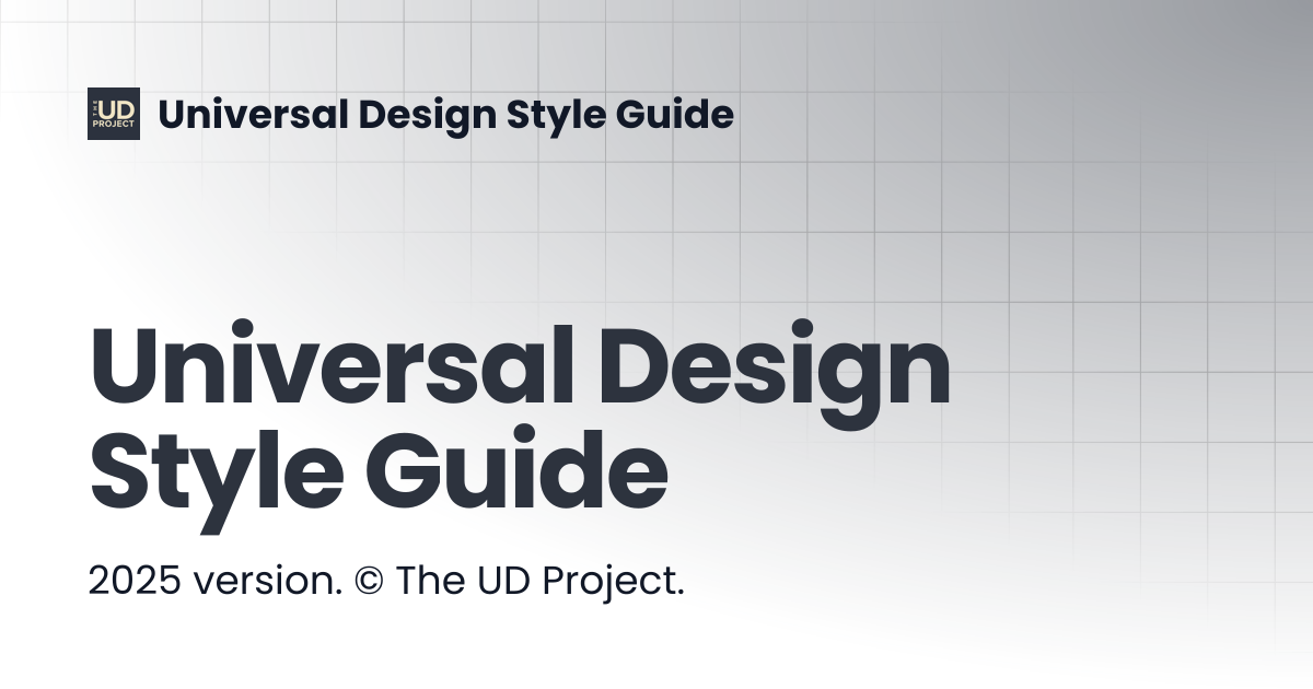 Universal Design Style Guide